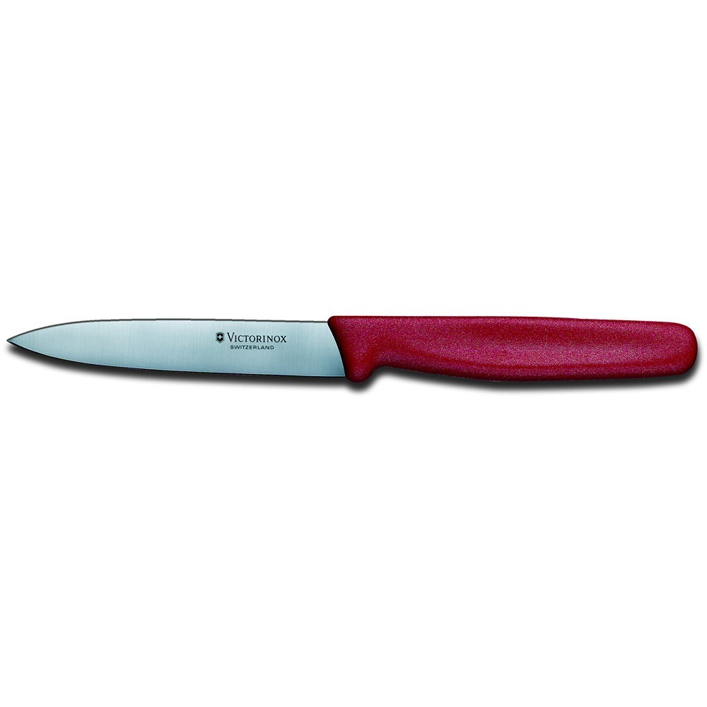 Victorinox Paring,10Cm Ptd Bld, Red Nyl 5.0701
