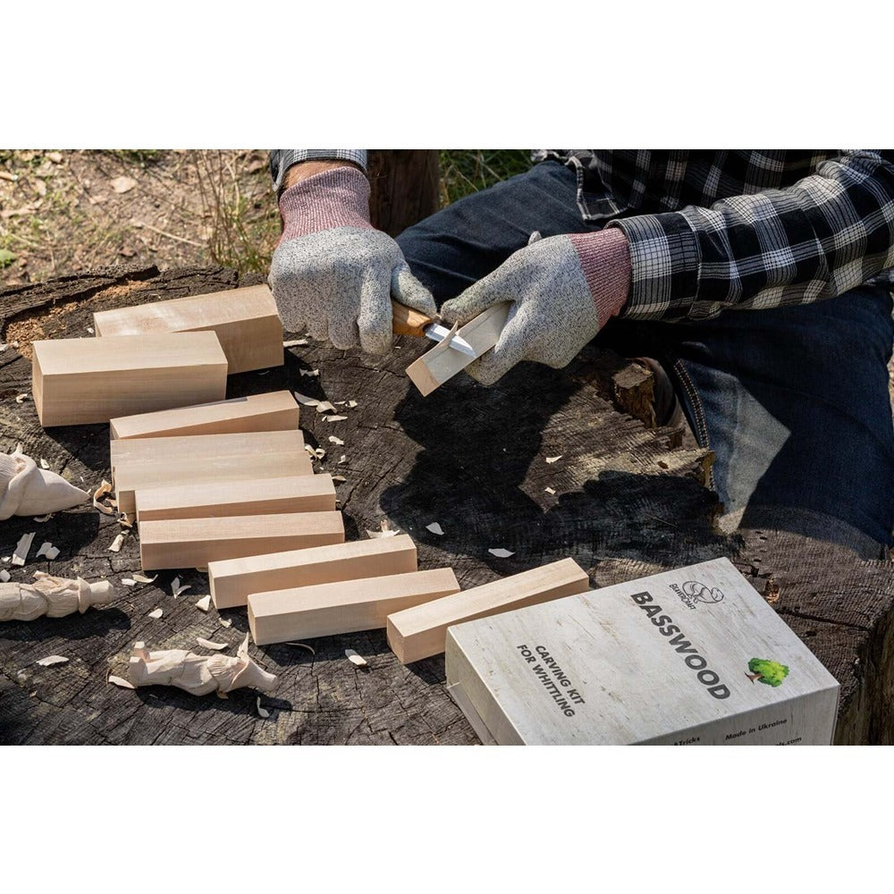 Beaver Craft BW10 - Set Of Basswood Carving Blocks 10 Pcs
