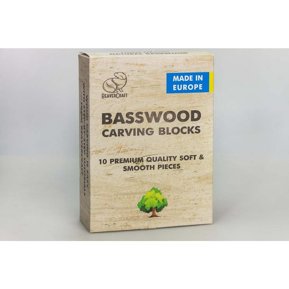 Beaver Craft BW10 - Set Of Basswood Carving Blocks 10 Pcs