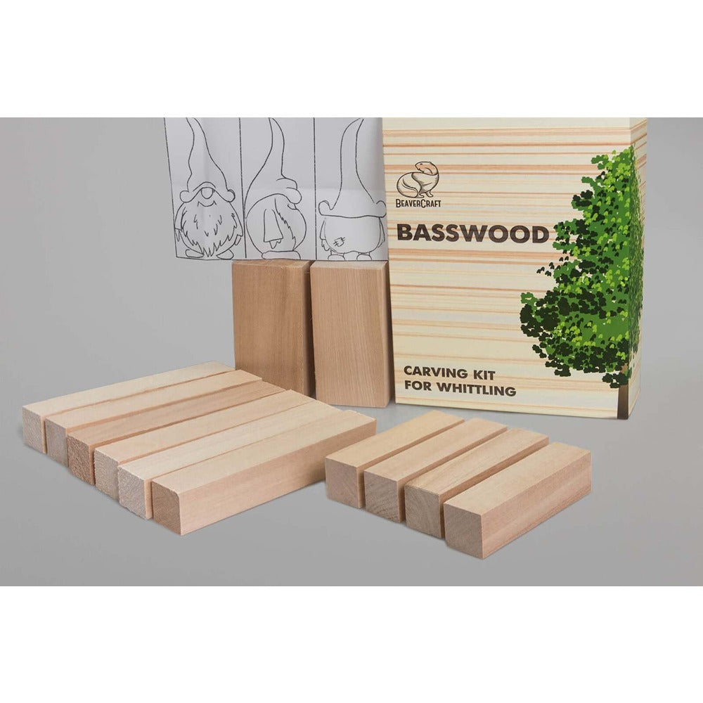 Beaver Craft BW12 - Set Of Basswood Carving Blocks 12Pcs