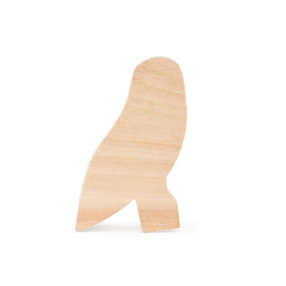 Beaver Craft Owl Bird Wood Carving Blank 100 x 70 x 50mm