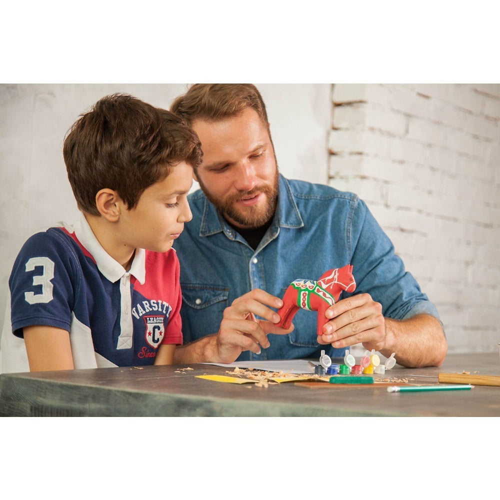 Beaver Craft DIY02 Dala Horse Carving Kit