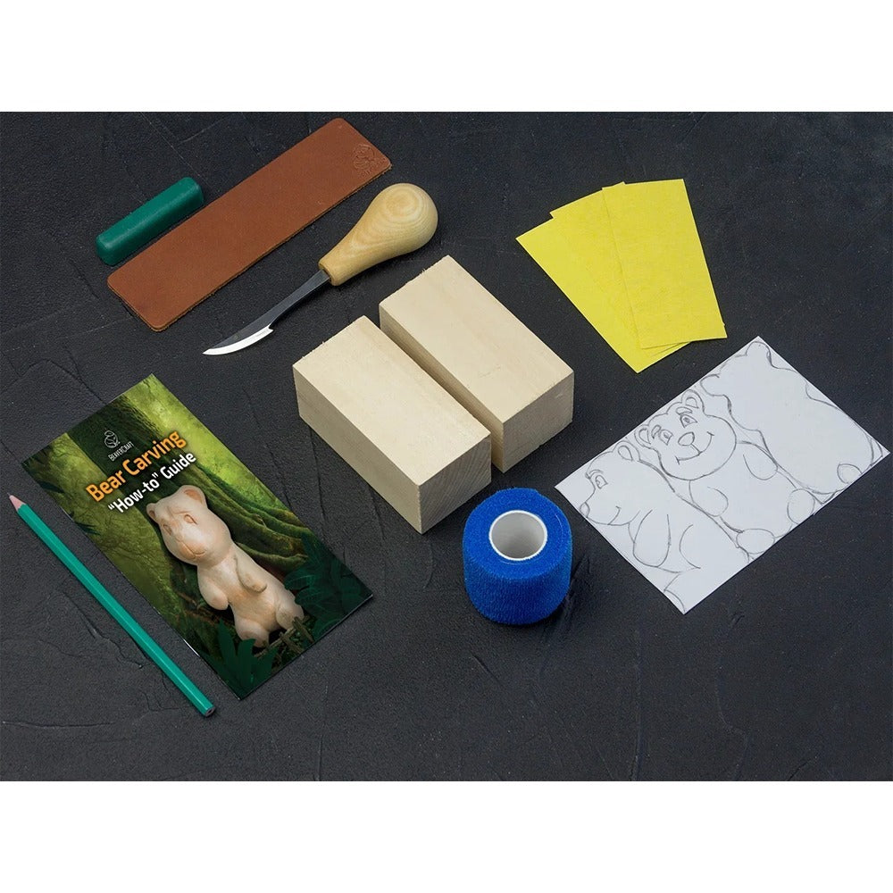 Beaver Craft DIY05 Bear Carving Kit