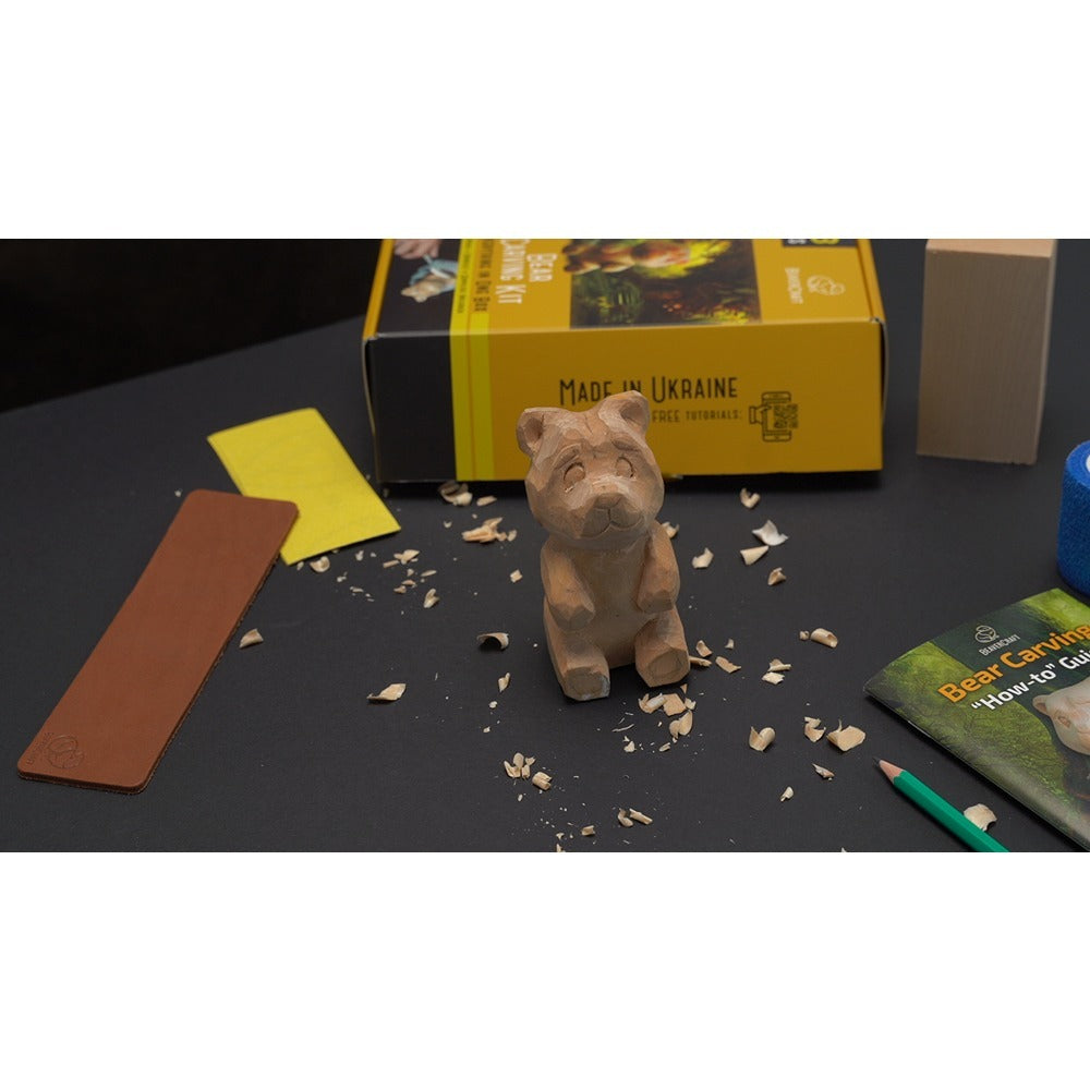 Beaver Craft DIY05 Bear Carving Kit