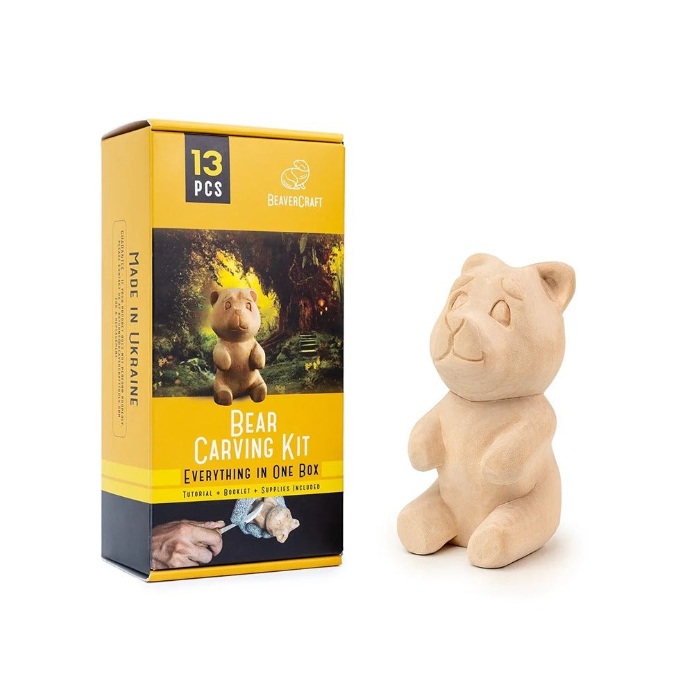 Beaver Craft DIY05 Bear Carving Kit