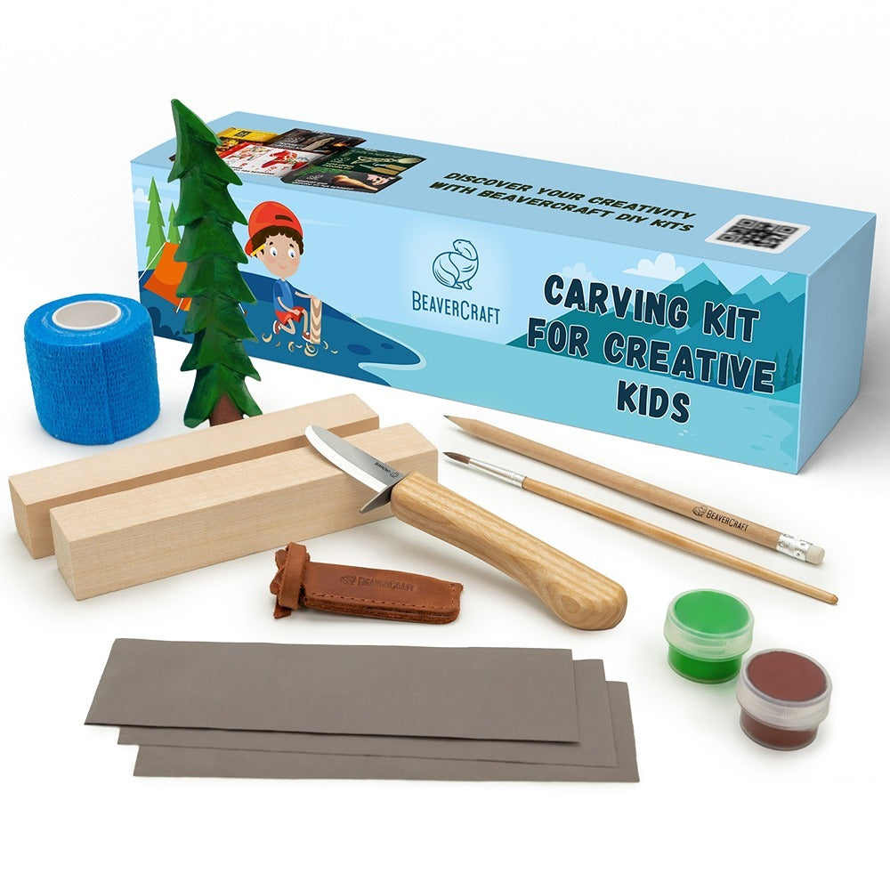 Beaver Craft DIY08 Spruce Tree Carving Kit