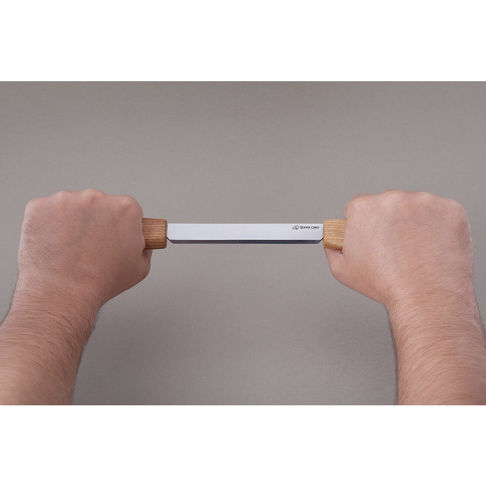 Beaver Craft DK2S Drawknife - Ash Wood Handle
