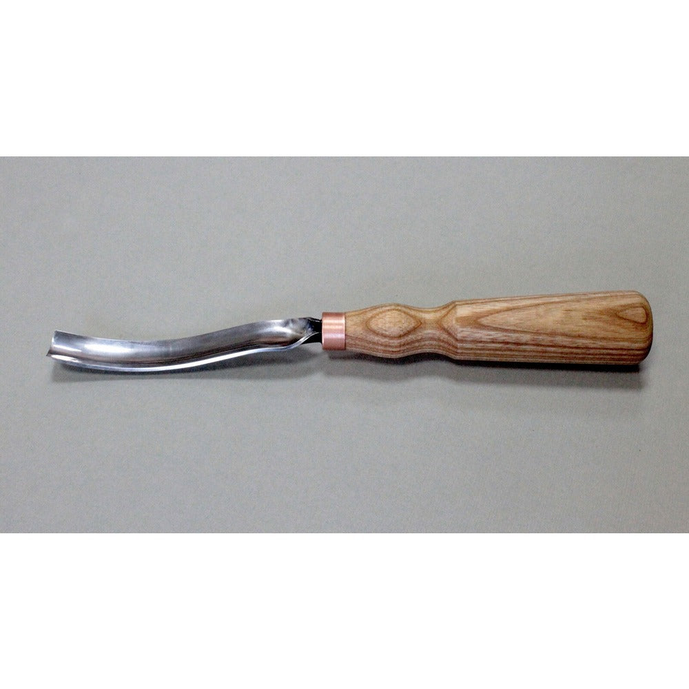 Beaver Craft G7L22 Long Bent Gouge Wood Carving Chisel 22 mm