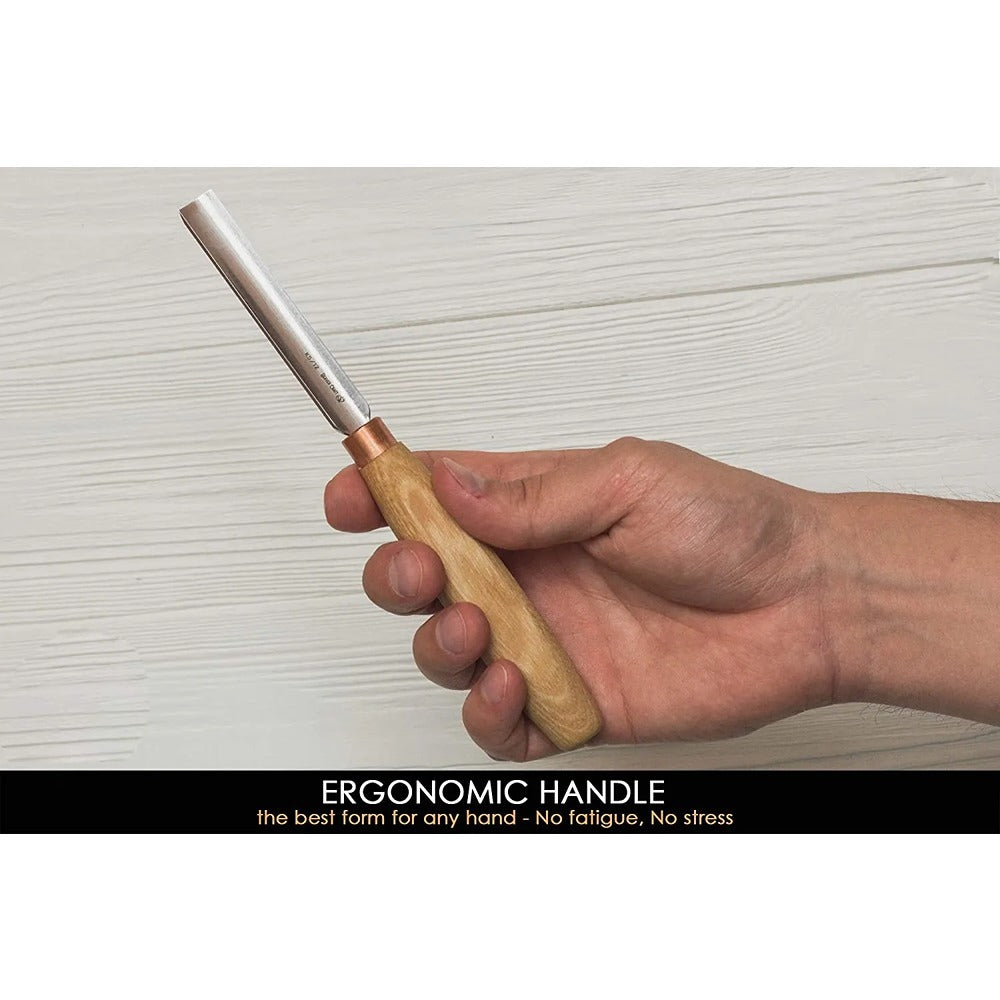 Beaver Craft K5-12 Compact Wood Carving Gouge (Sweep #5), Ashwood