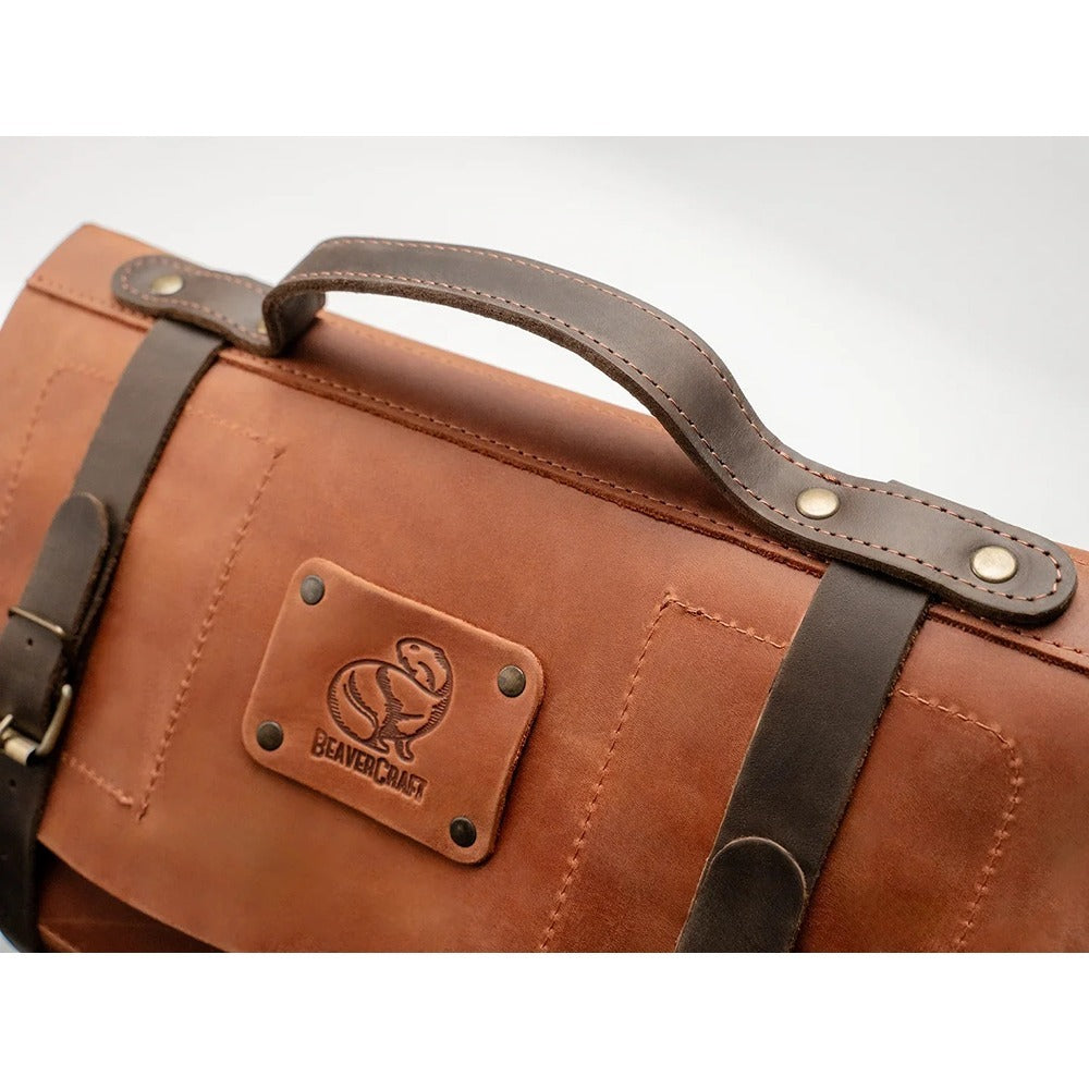 Beaver Craft Multifunctional Leather Tool Roll