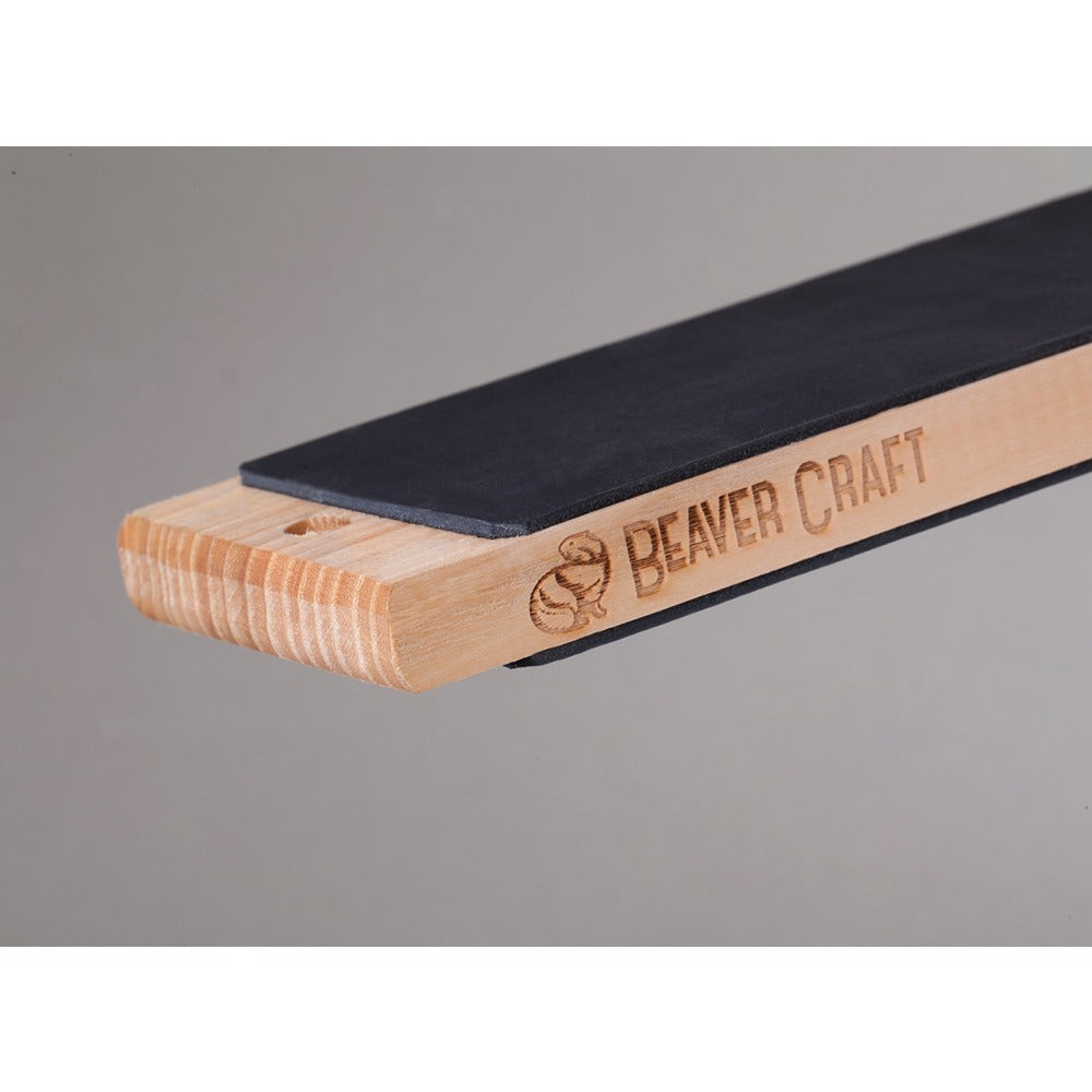 Beaver Craft LS1P1 Dual Sided Leather Paddle Strop With P1 Polishing Compound