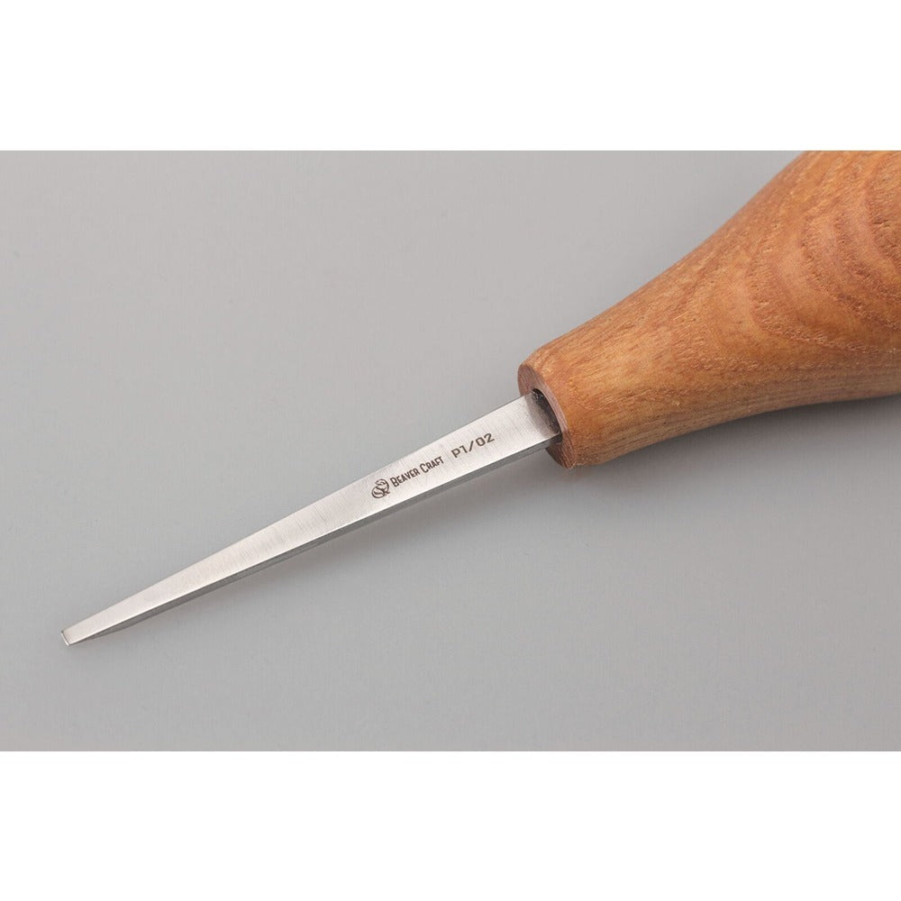 Beaver Craft P1/02 Palm Chisel Straight Flat #1 Sweep 2 Mm