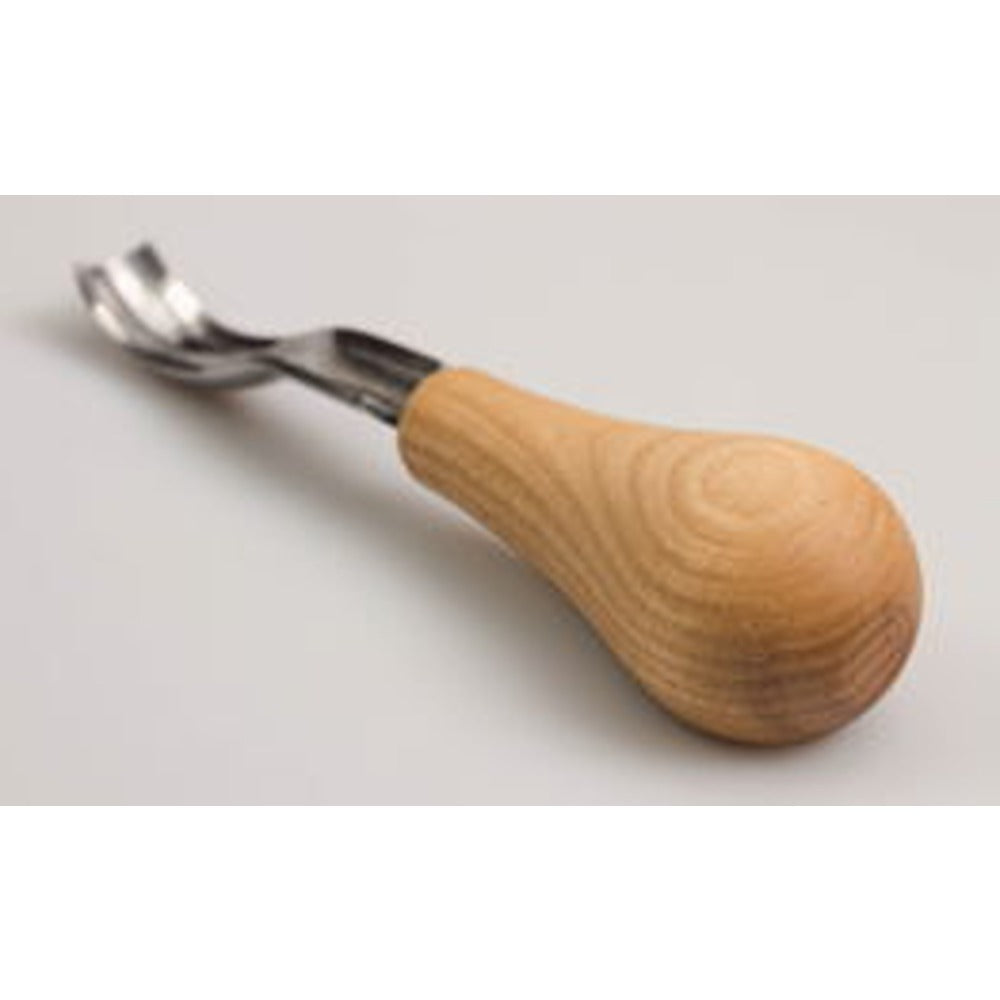Beaver Craft P8A/14 Palm Size Short Bent Gouge (Sweep #5), Ashwood