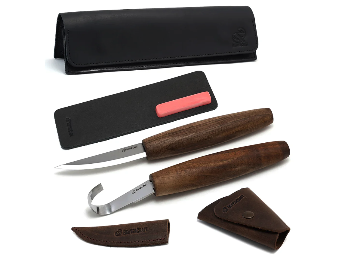 Beaver Craft BCS01XBLACK Knife Carving Set