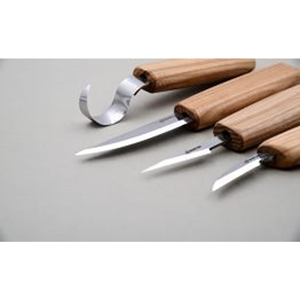 Beaver Craft S09L Wood Carving Set - 4 Knives + Roll (Left Handed)