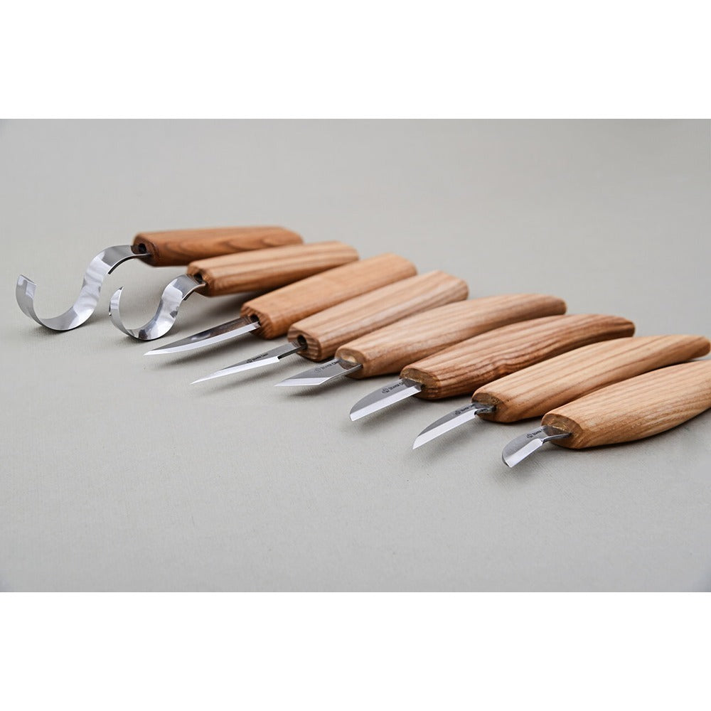 Beaver Craft S10 Wood Carving Set - 12 Knives, Roll + Accessories