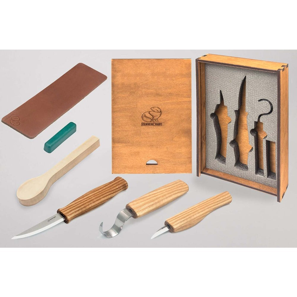 Beaver Craft S13Box Spoon Carving Set In A Box