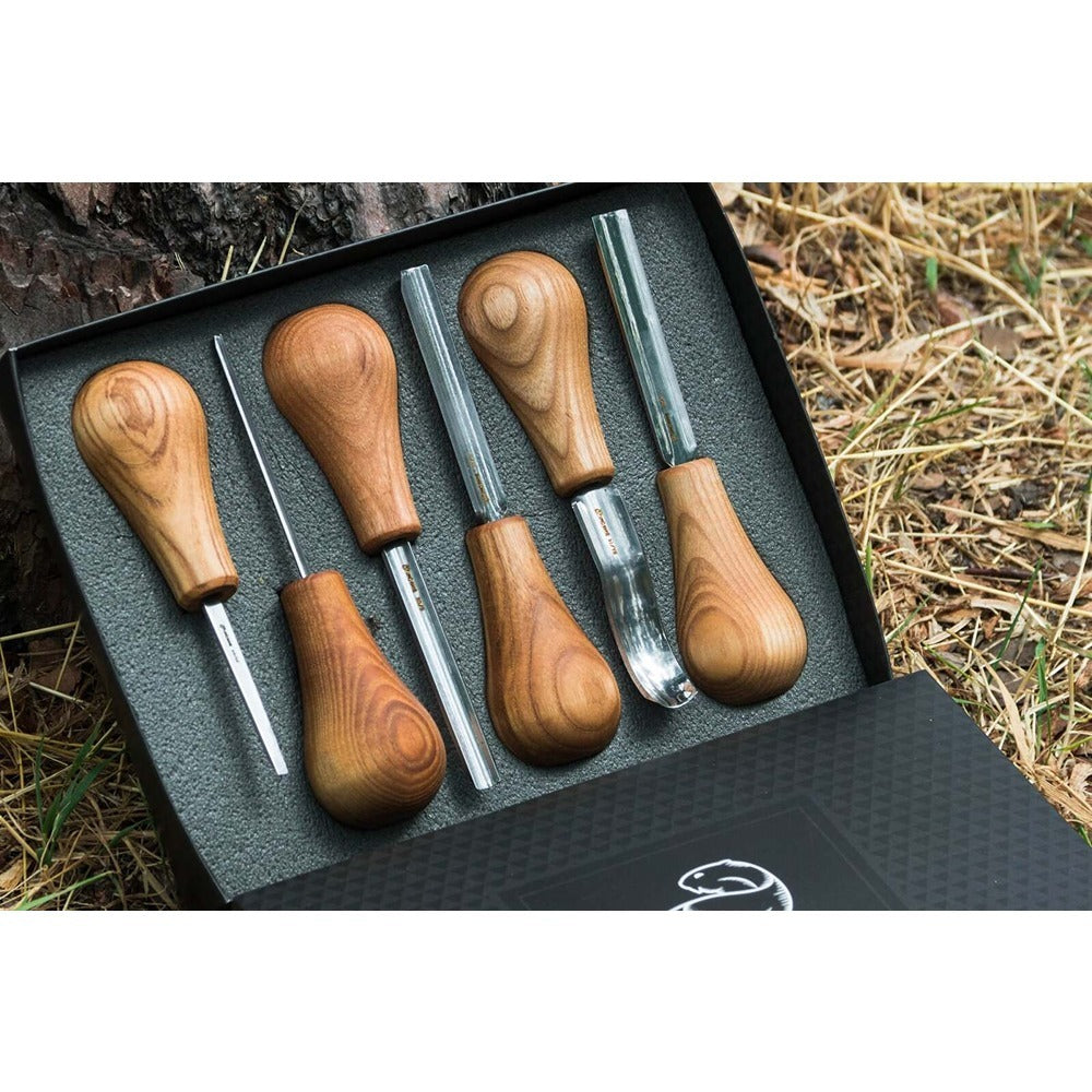 Beaver Craft SC05 Woodcarving Palm Chisel Set