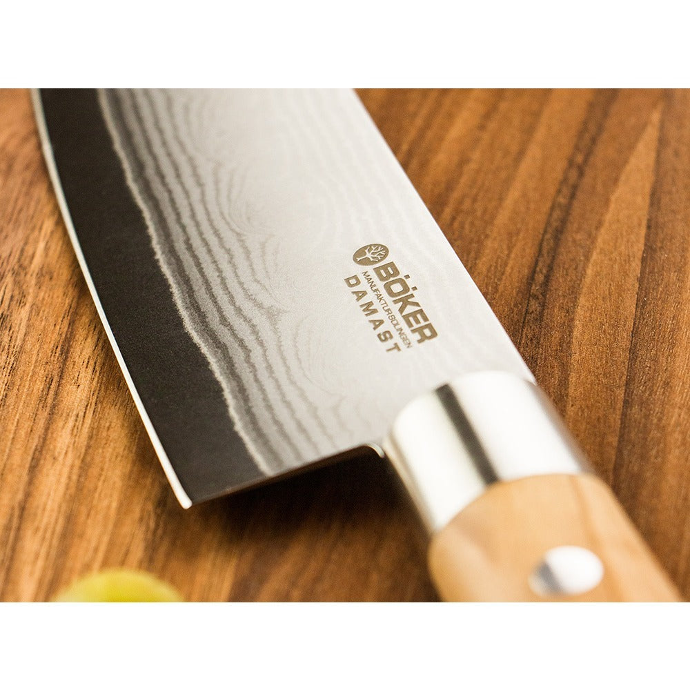 Boker Damascus Olivewood 15 Cm Chefs Knife