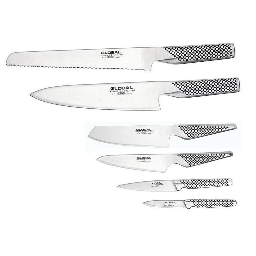 Global Ikasu 7 Piece Knife Block Set - Authorised Aust. Retailer