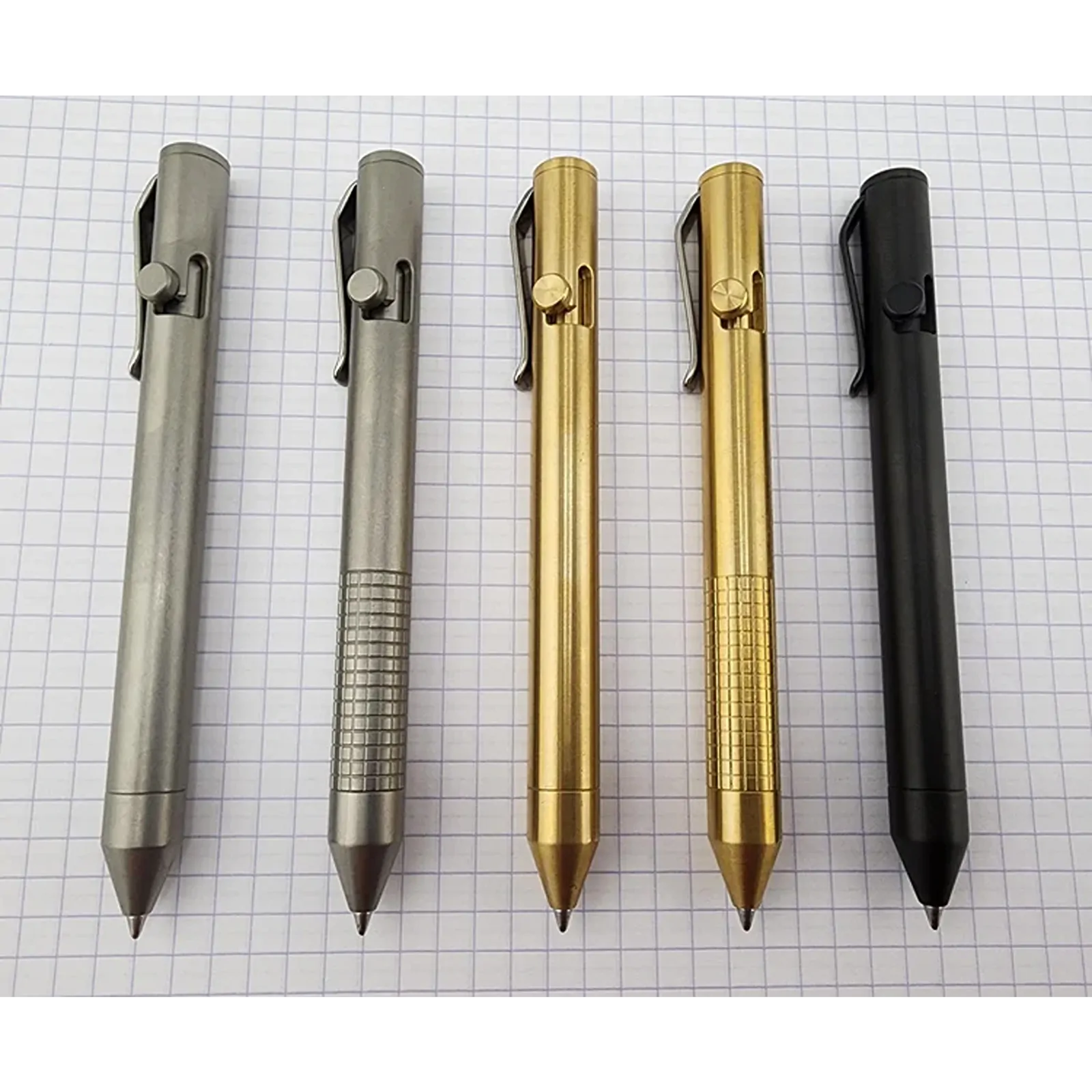 Mig +61 Model 83 Bolt Action Pen - Brass - Grid