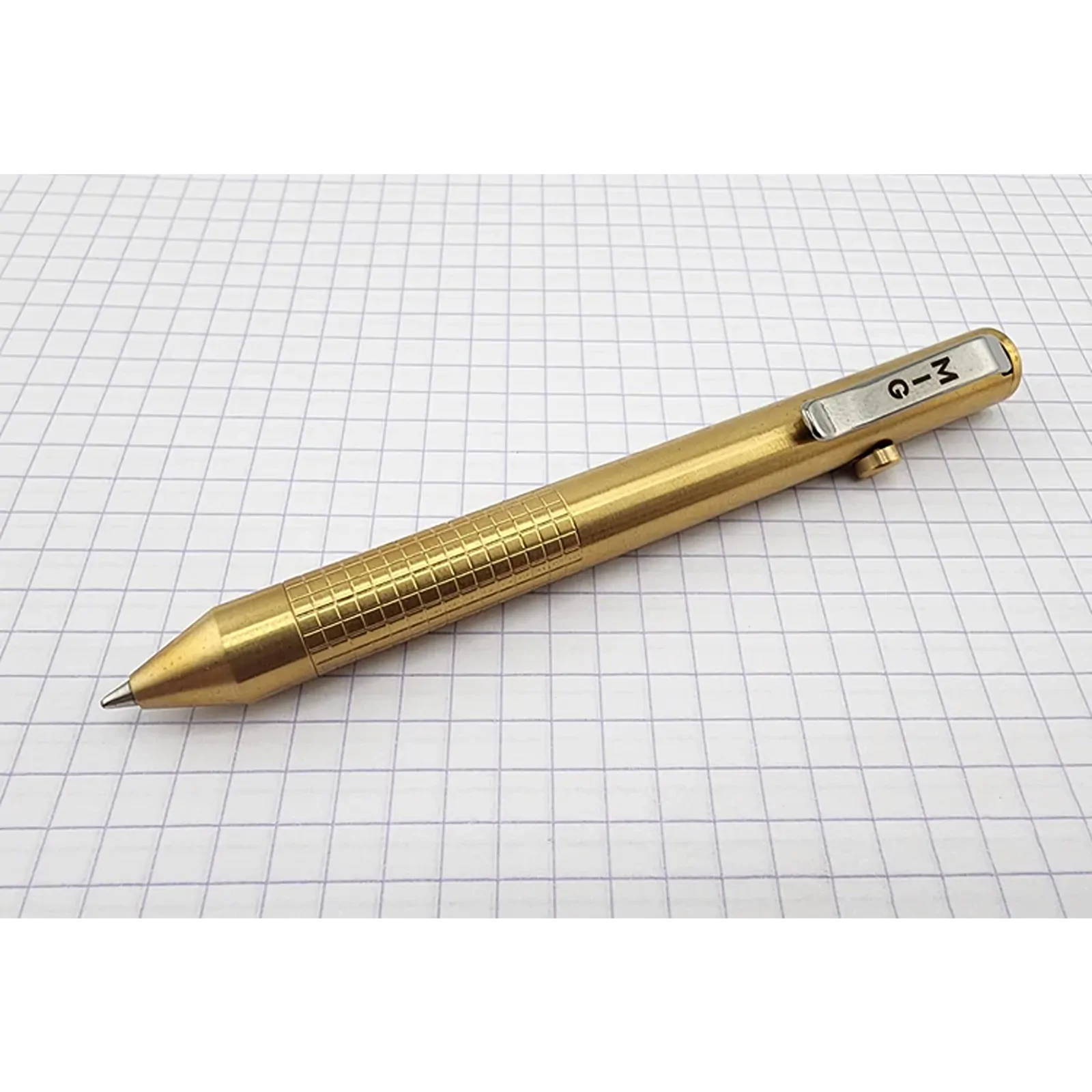 Mig +61 Model 83 Bolt Action Pen - Brass - Grid