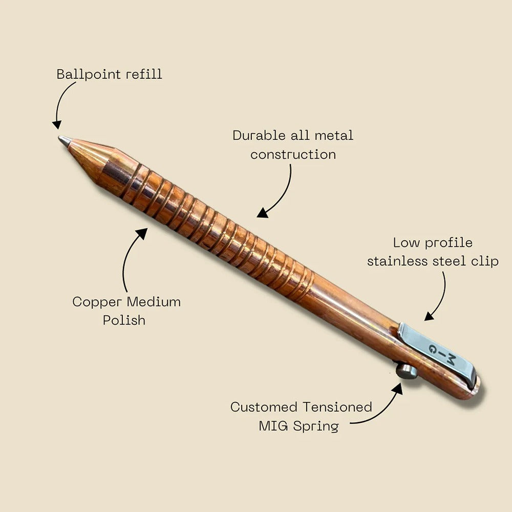 Mig +61 Bolt Action Pen - Copper