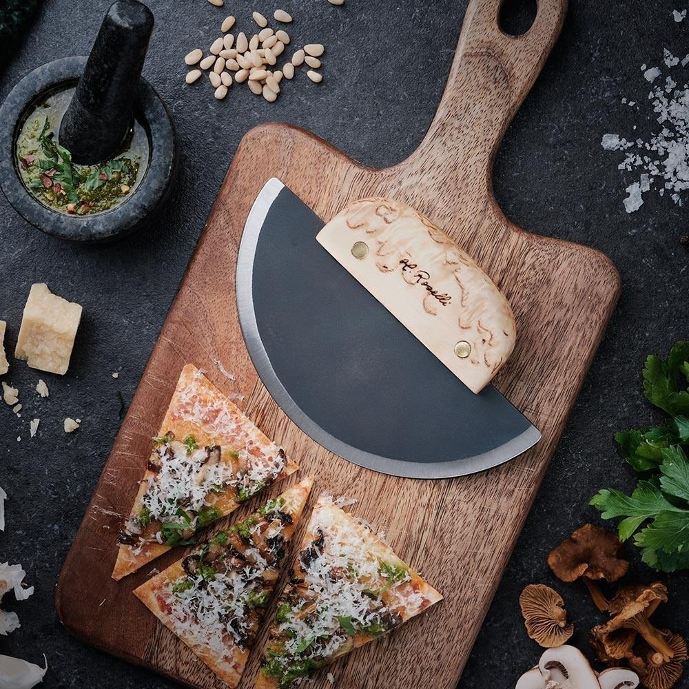 Roselli R740 Ulu Chef Knife - Includes Knife Rack