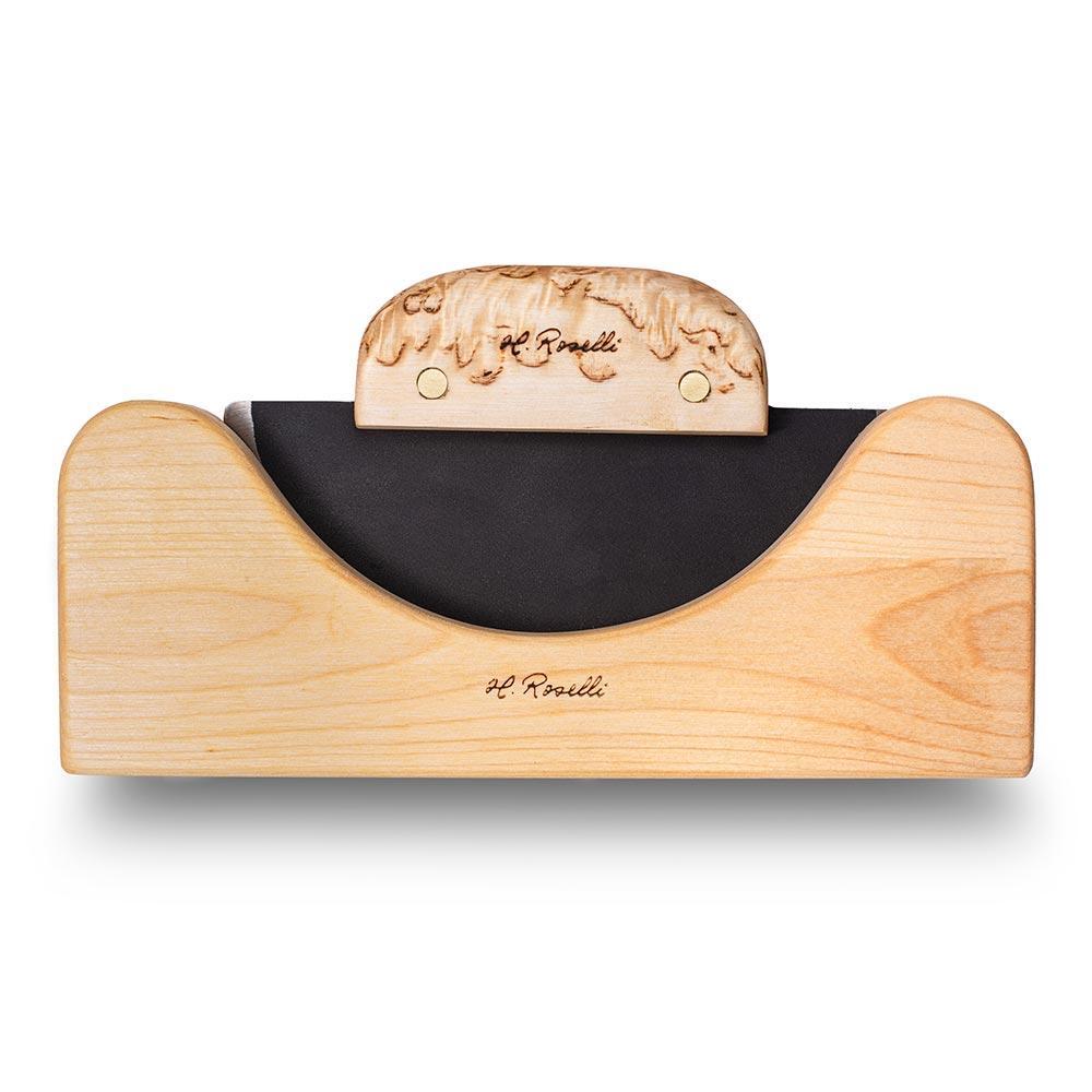 Roselli R740 Ulu Chef Knife - Includes Knife Rack
