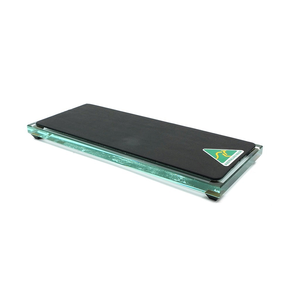 Premium Glass Single Sided Strop - Black Cow Leather