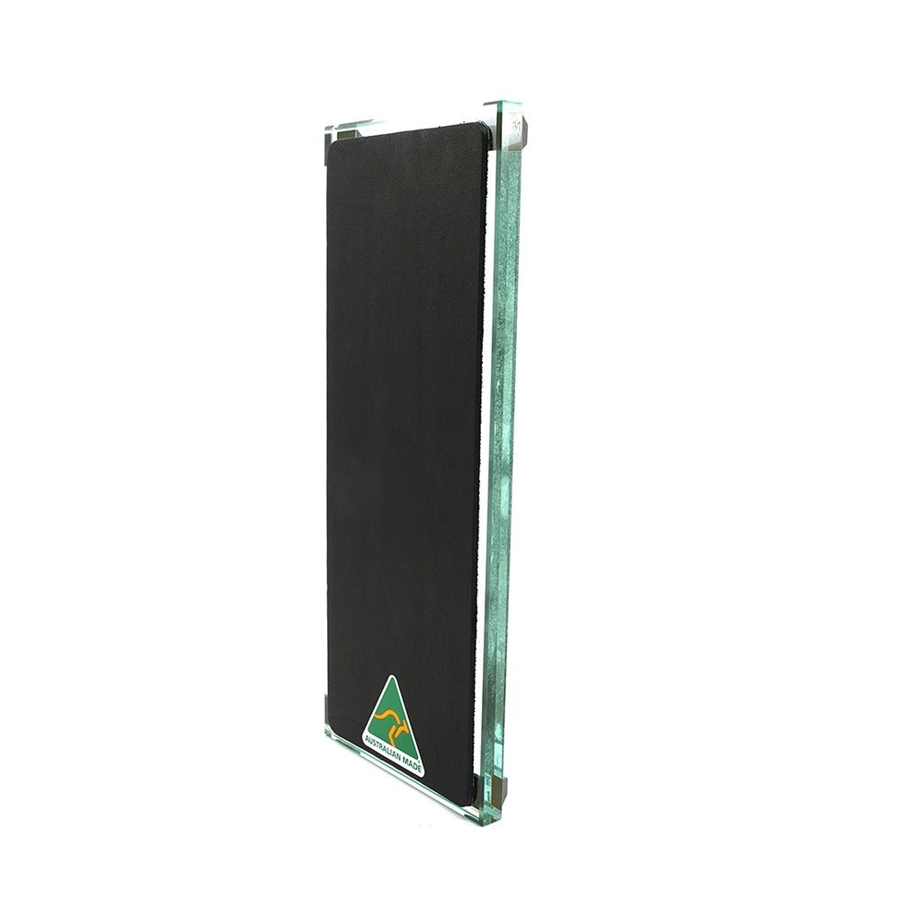 Premium Glass Single Sided Strop - Black Cow Leather