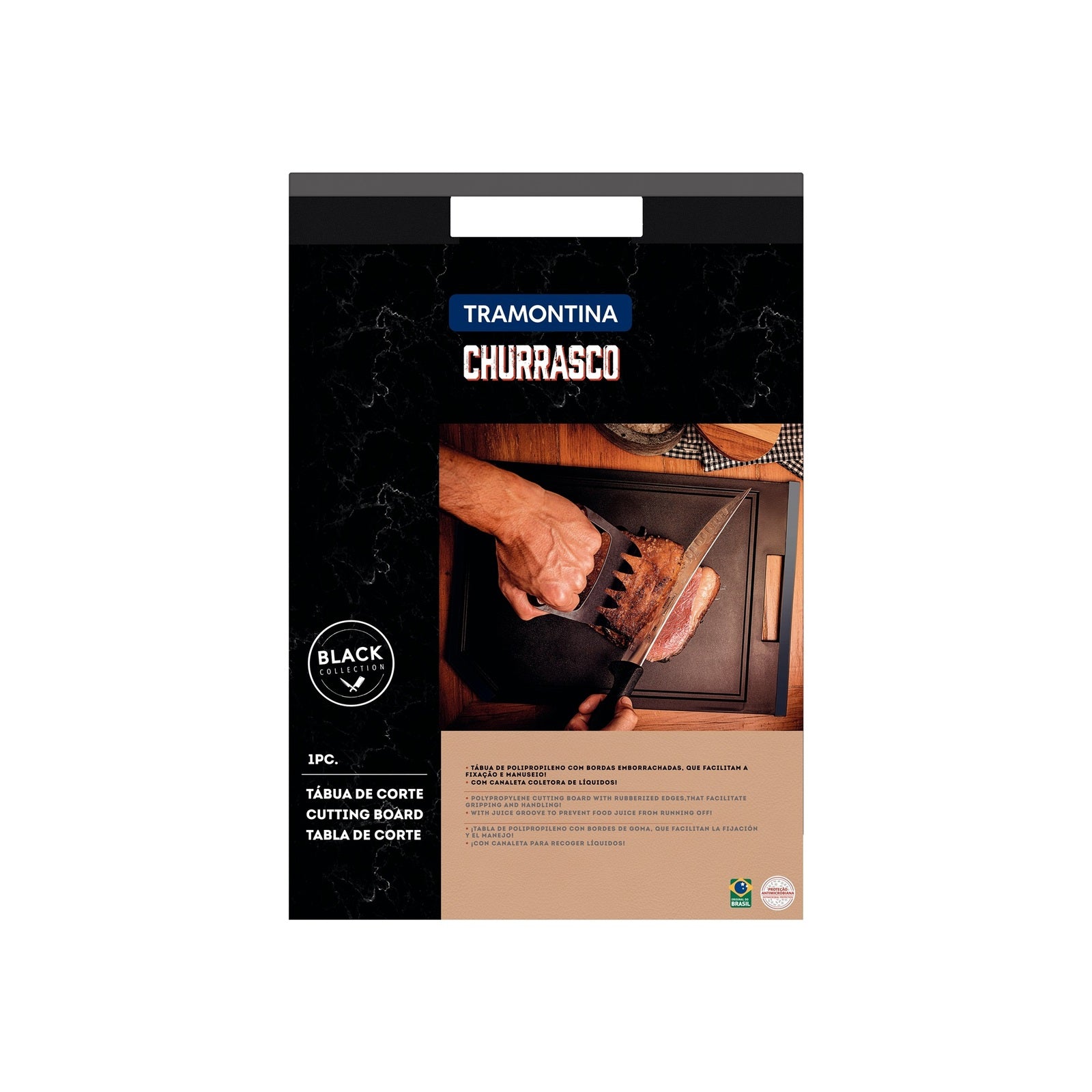 BLACK COLOUR POLYPROPYLENE CUTTING BOARD