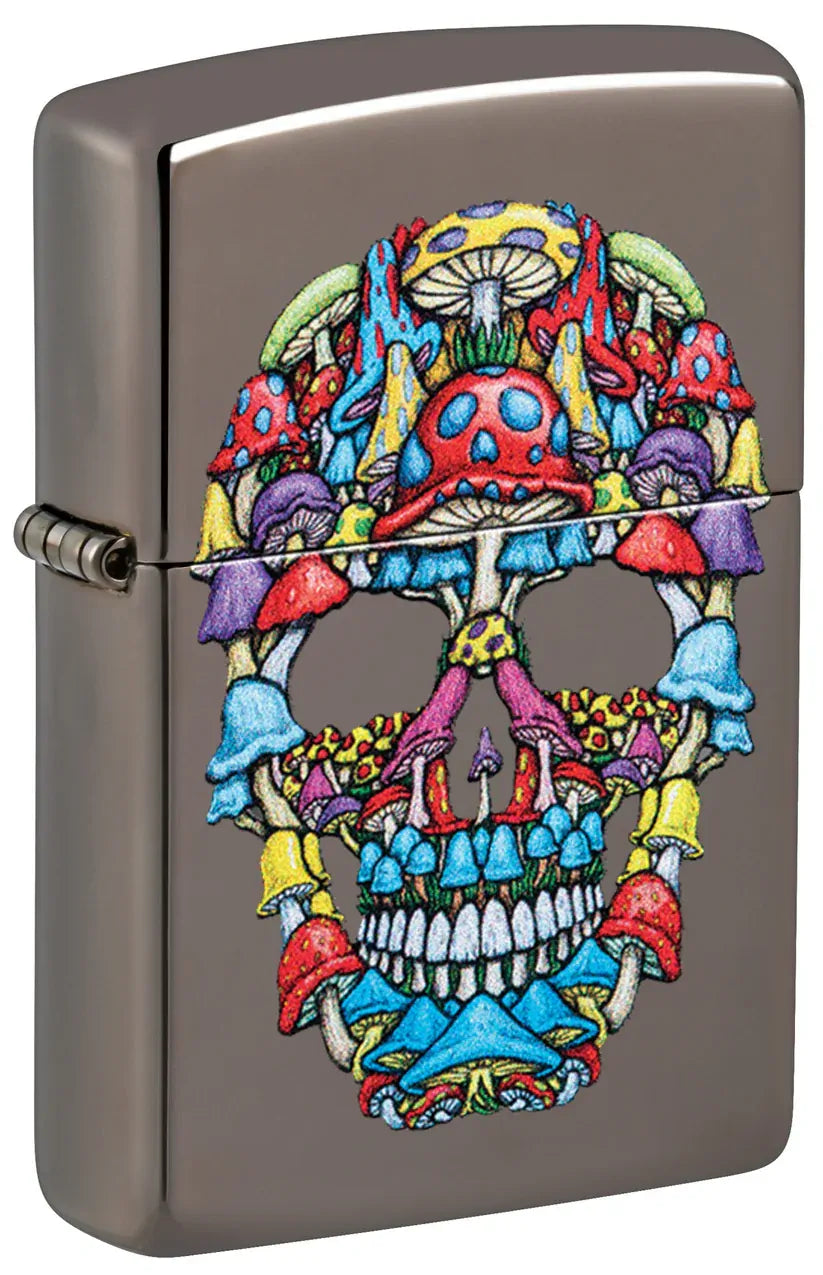 Zippo Black Ice Coloured Skull