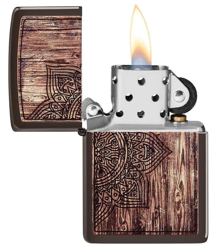 Zippo Wood Mandala Design