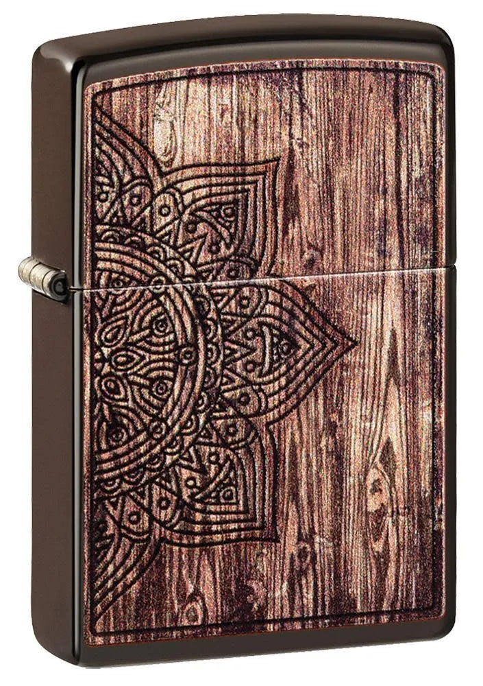 Zippo Wood Mandala Design