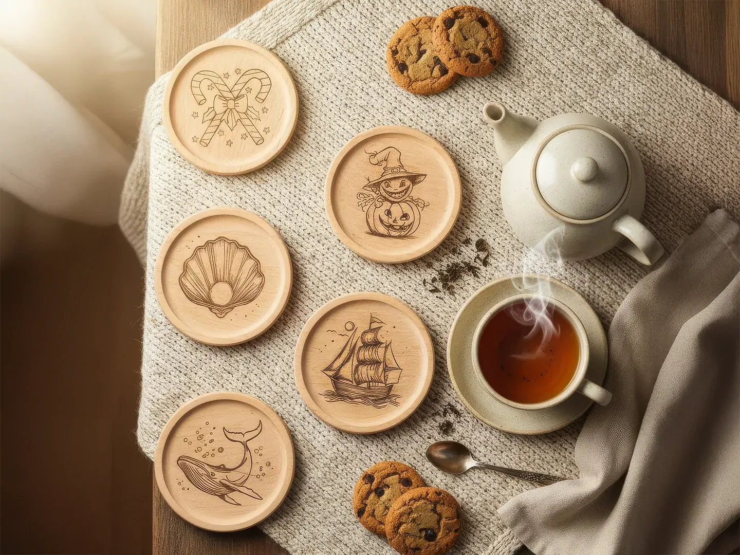 Wooden Coaster DIY Pyrography Kit