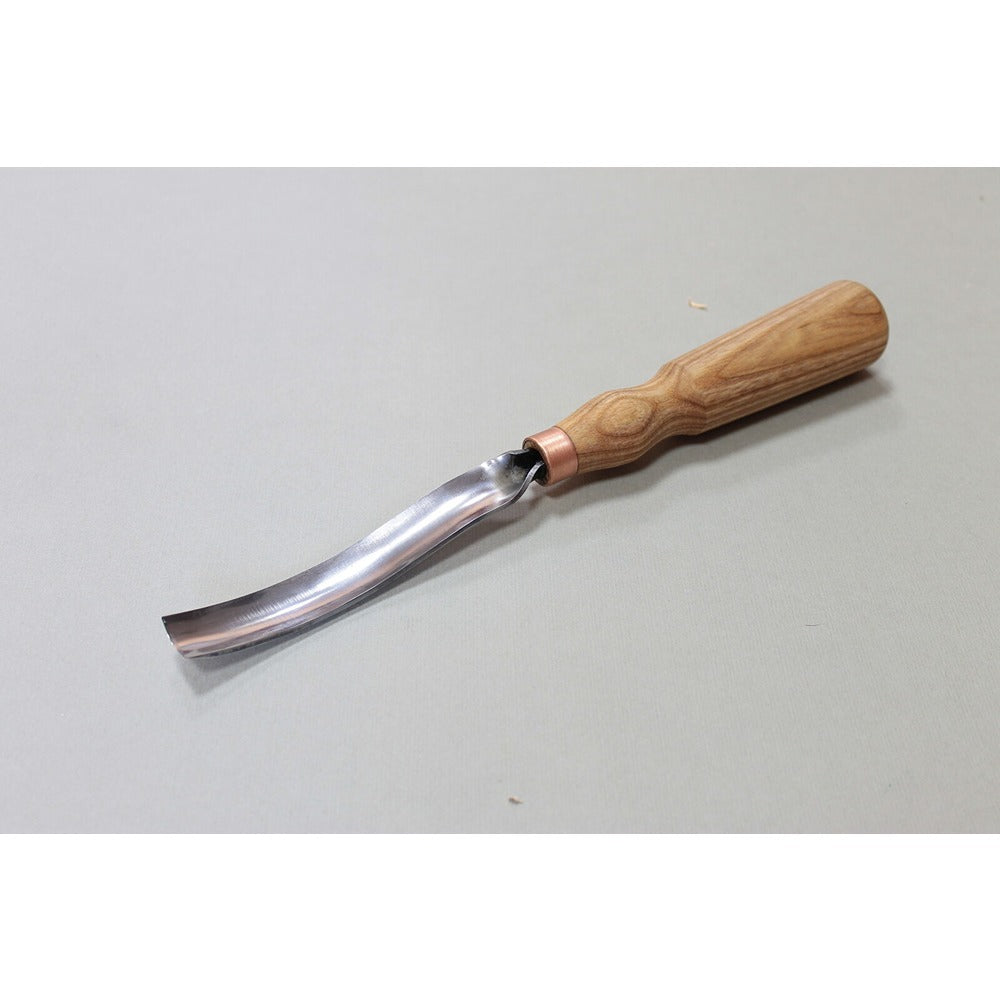 Beaver Craft G7L20 Long Bent Gouge Wood Carving Chisel 20 mm