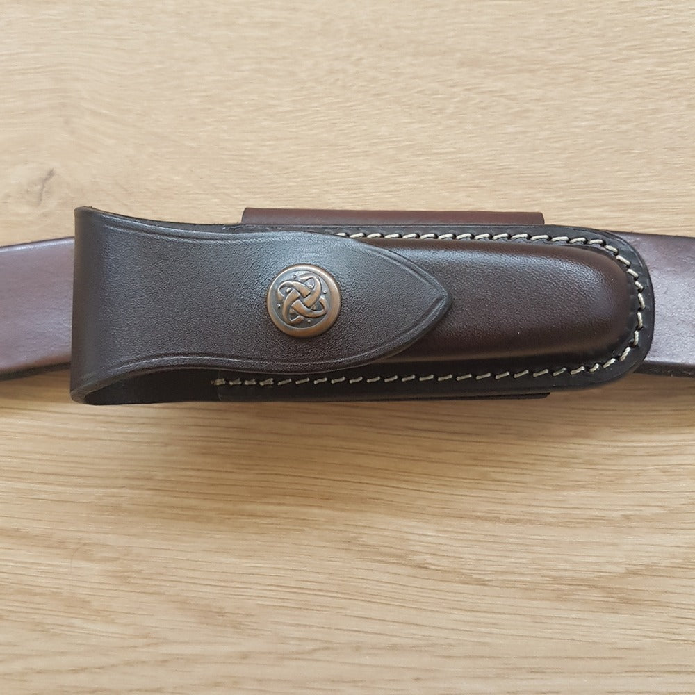 Pouch - Horizontal Lay With Clip - Suits Trapper Style Knives