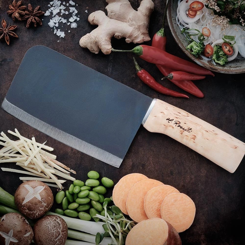 Roselli  R730 Chinese Cook'S Knife - Includes Knife Rack