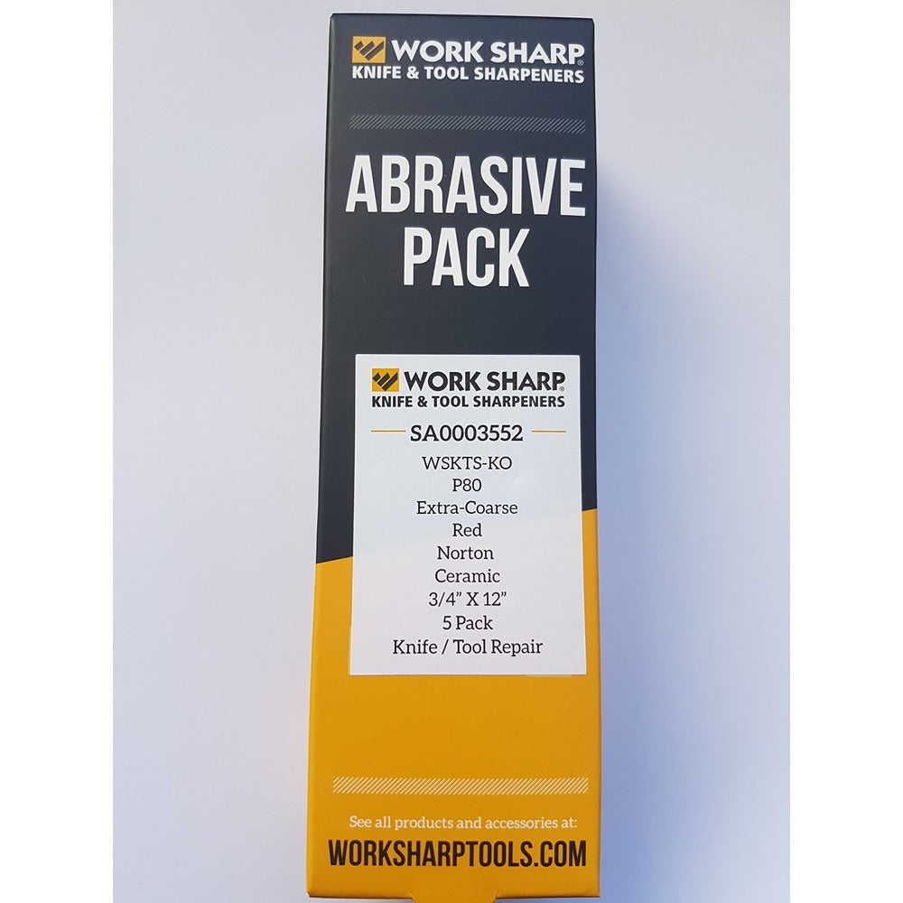 Work Sharp SA0003552 P80 Ceramic Belt Pack 5 Suits Ken Onion Edition Knife And Tool Sharpener
