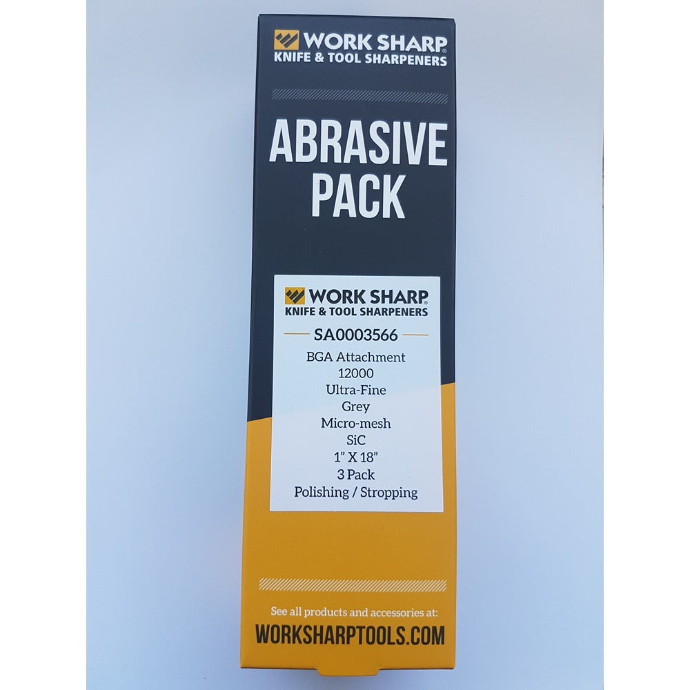 Work Sharp SA0003566 12000 Grit Micro-Mesh Belt Pack 3 Suits Ken Onion Blade Grinder Attachment