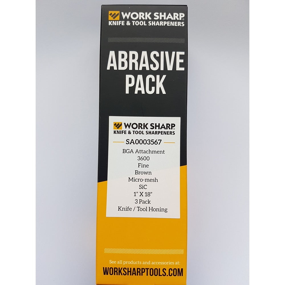 Work Sharp SA0003567 3600 Grit Micro-Mesh Belt Pack 3 Suits Ken Onion Blade Grinder Attachment