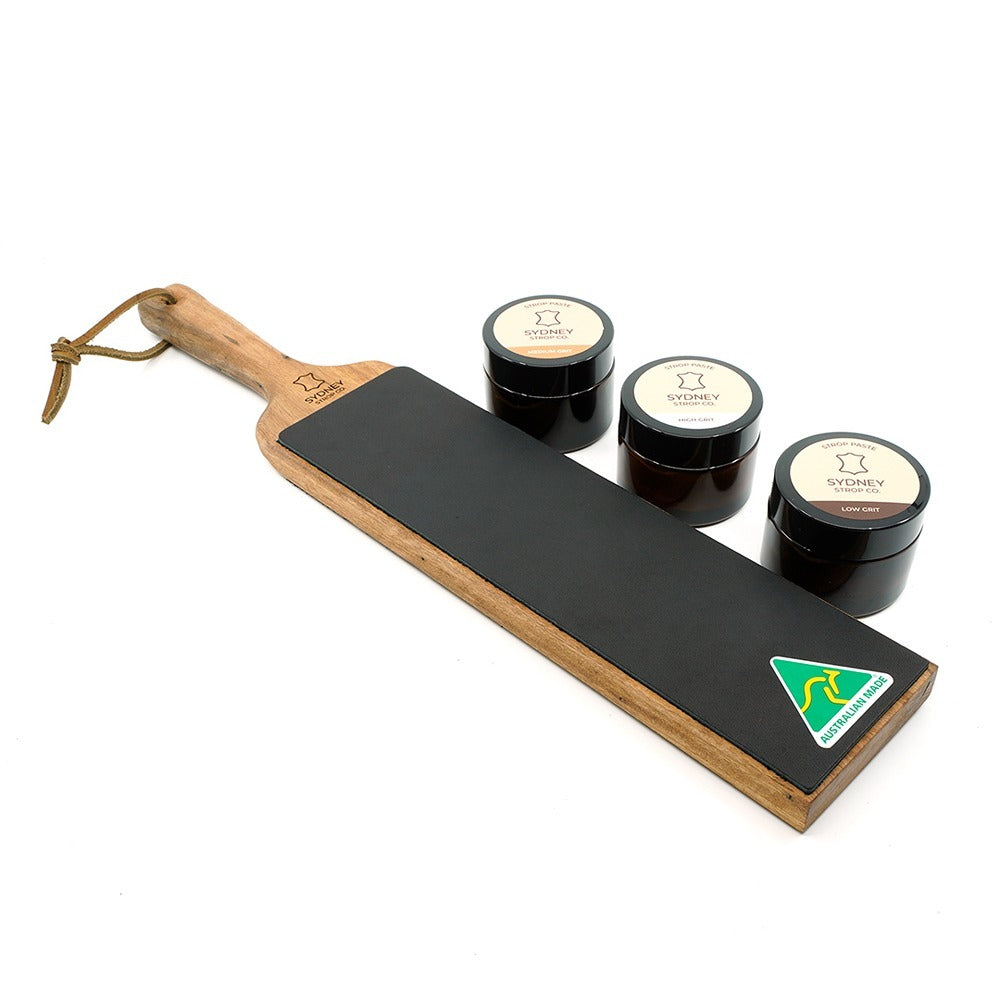 Double-Sided Paddle Strop - Black Cow Leather
