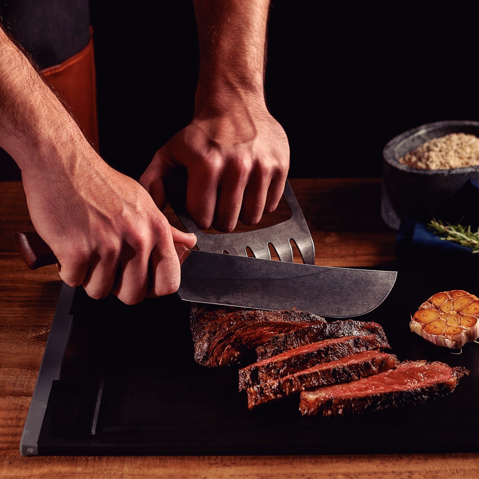 TRAMONTINA CHURRASCO BLACK COLLECTION MEAT KNIFE, 8