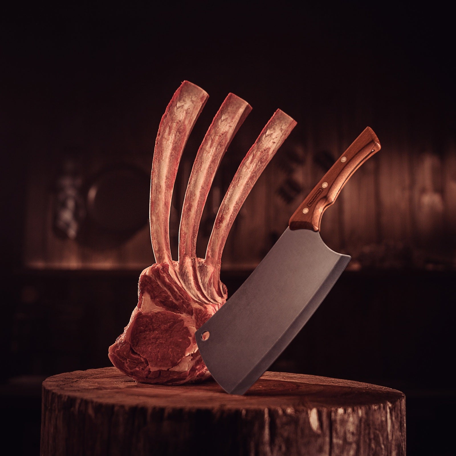TRAMONTINA CHURRASCO BLACK COLLECTION MEAT CLEAVER, 7