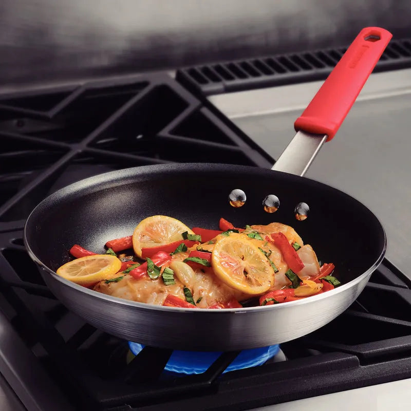 PROFESSIONAL ALUMINUM NONSTICK RESTAURANT FRY PAN 20CM - RED HANDLE