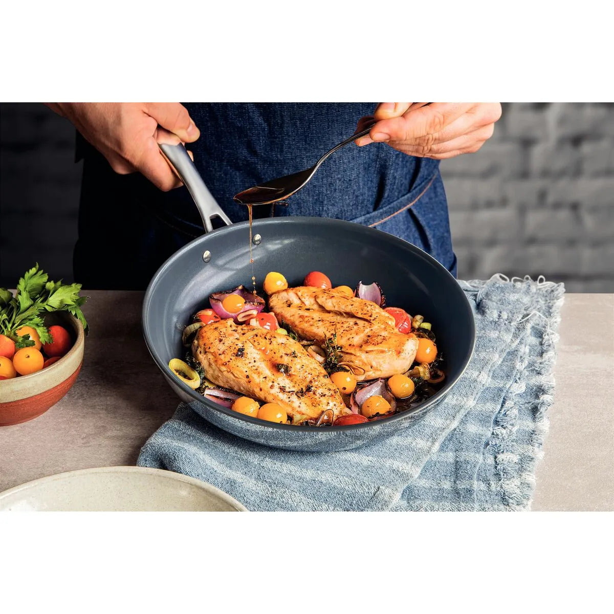 GRANO TRIPLY CLAD CERAMIC FRYING PAN 26CM