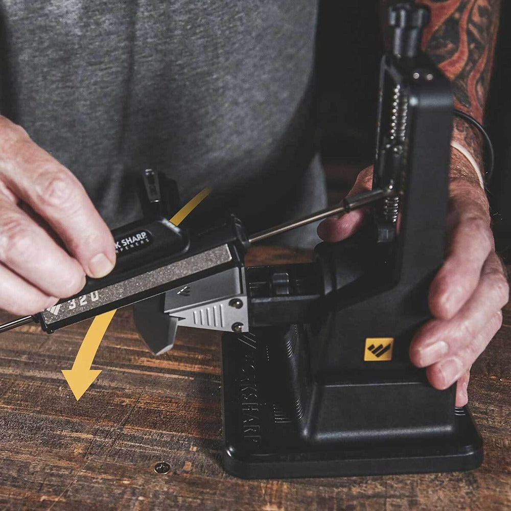 Work Sharp WSBCHPAJ-1  Precision Adjust Knife Sharpener With Tri-Brasive And Pivot Response